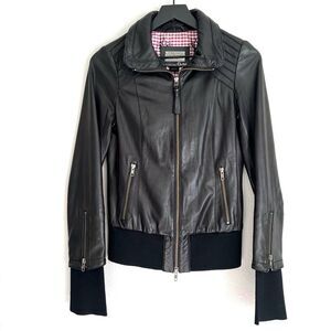 Mackage Aritzia Lamb Leather Jacket Size XS Black
